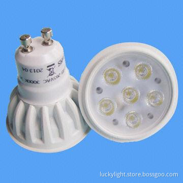 5W GU10 LED Commercial Lights/Spotlight Bulbs with 400lm Total Lumen, 12V AC/DC Input